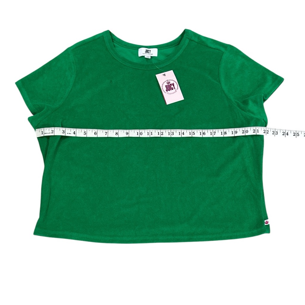 Juicy Couture Women's Green Terry Cloth Crop Top - Picture 5 of 9